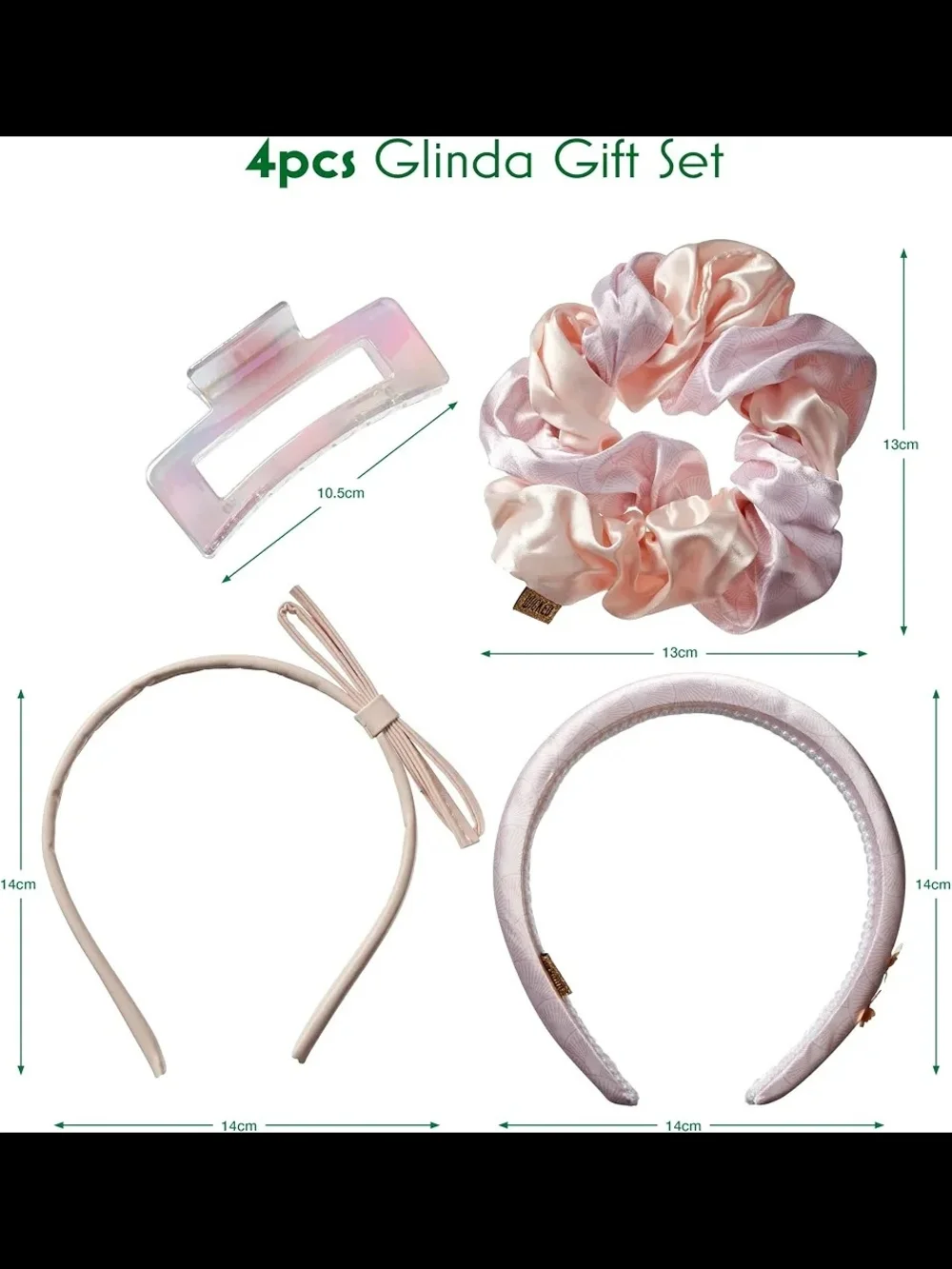 4 pack Scunci x Wicked Pink Hair Accessory Set